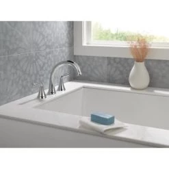 Delta Kayra Deck Mounted Roman Tub Filler with Built-In Diverter -Delta Sales Store t2733 tub