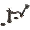 Delta Victorian Deck Mounted Roman Tub Filler Trim with Hand Shower - Handles and Rough-In Valve Sold Separately